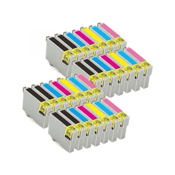 28 Cartuchos de Tinta compatibles para Epson T0801- 802-803-804-805-806-