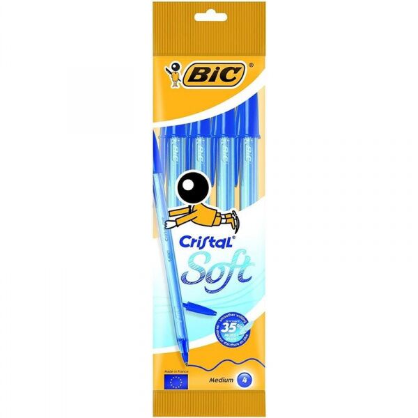 Boligrafo Bic Cristal Soft 1.2 Mm Negro