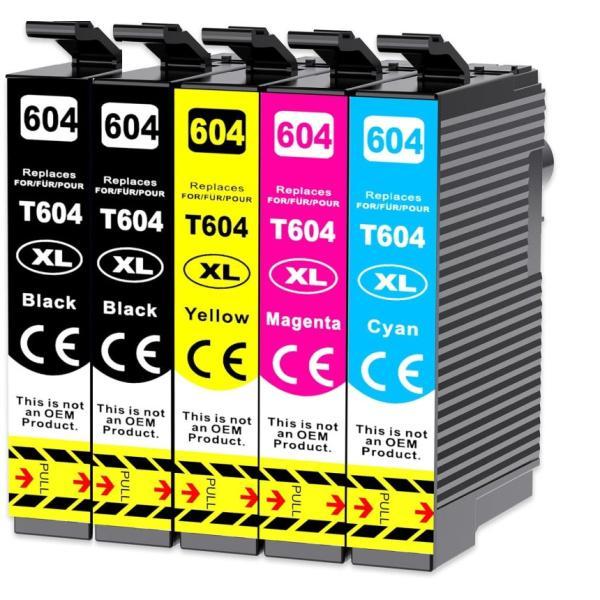 Compatible Pack 5 cartuchos 604XL Epson WorkForce WF2910DWF WF2930DWF WF2935DWF WF2950DWF